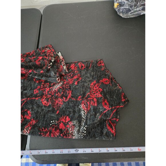 Fashion Bug Womens Dark Floral Lace Babydoll Top Plus 18/20W Whimsigoth Witchy - Picture 9 of 10